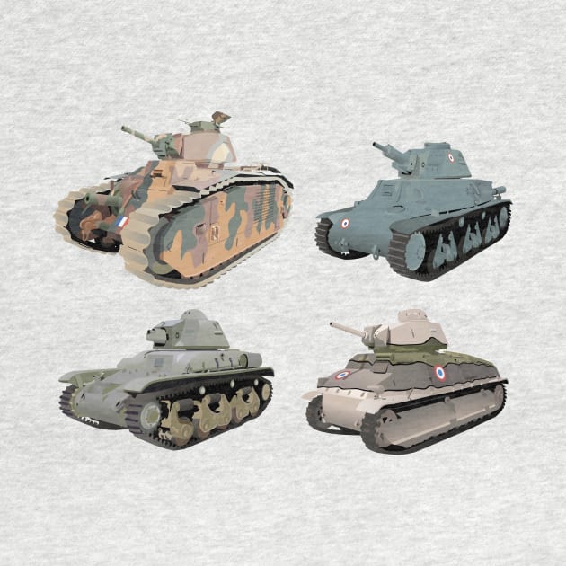 Various French WW2 Tanks by NorseTech